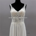 Luxury Back Hollow Out Bridal Gown Sweet Lace bridal dress flowers